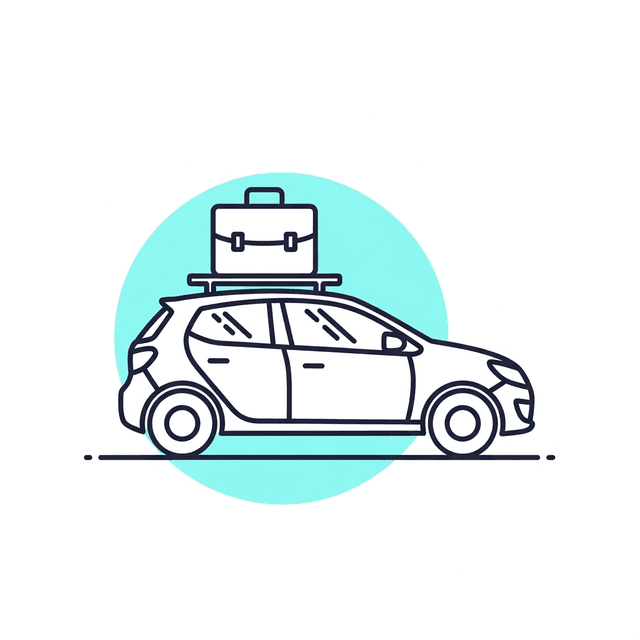 Car with briefcase — travelling tutors