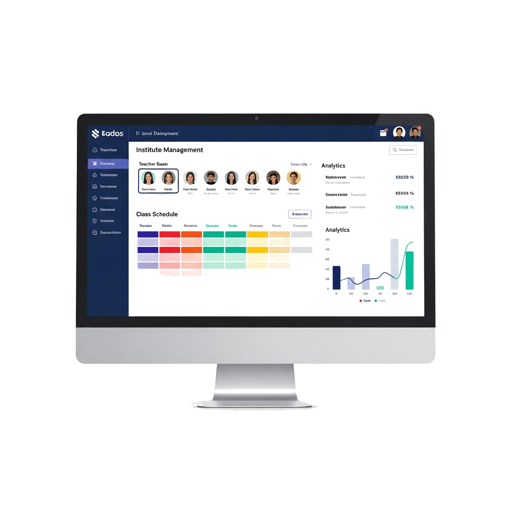 Institute dashboard with multi-teacher management