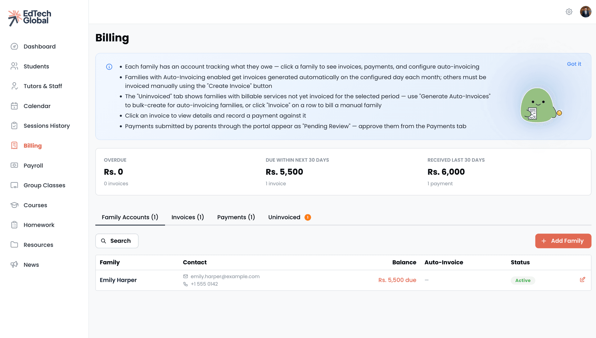 EdTech Global — Billing